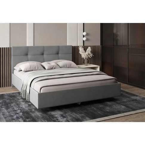 Кровать Аксамит Каприз (светло-серый)-0
