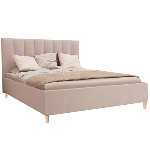 Кровать Аксамит Венеция с ПМ 160х200 (Бежевый)-0