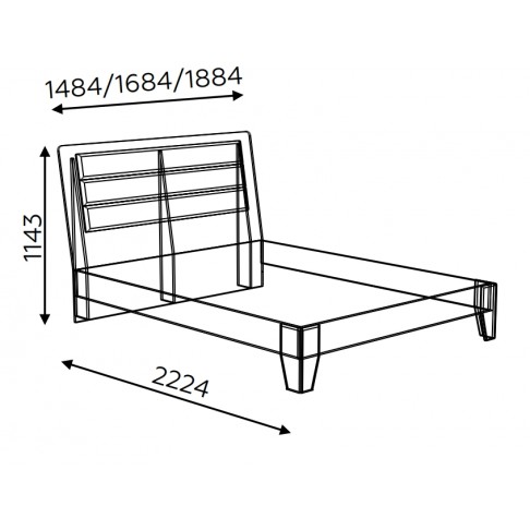 Кровать Аксамит Моника с подсветкой-2