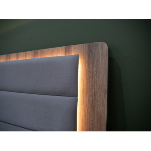 Кровать Аксамит Моника с подсветкой-4