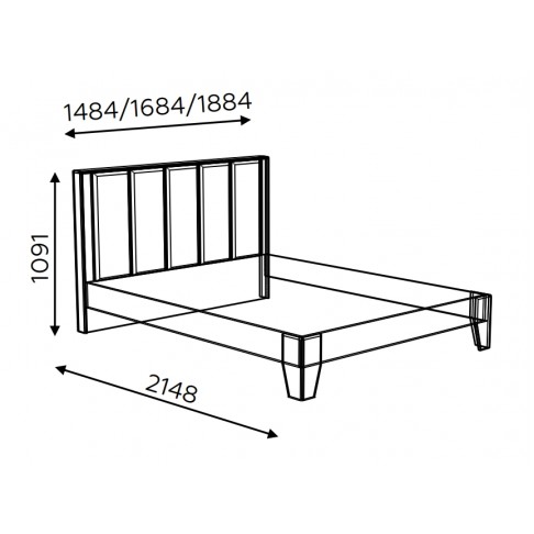 Кровать Аксамит Моника-2