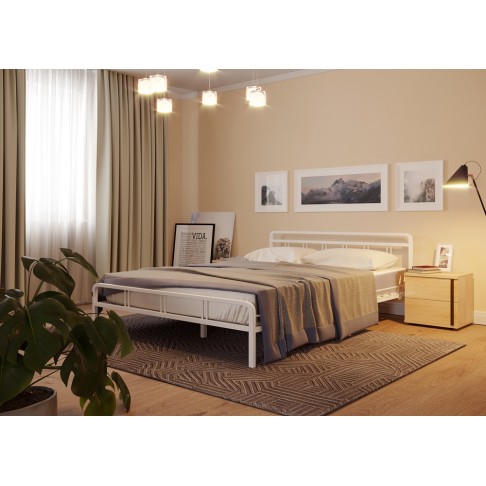 Кровать Аксамит Леон белый-0