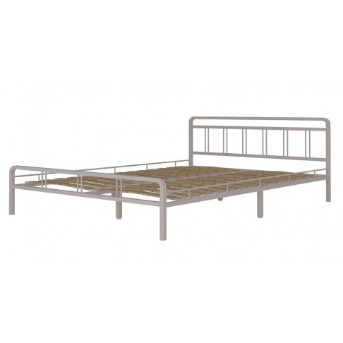 Кровать Аксамит Леон белый-1