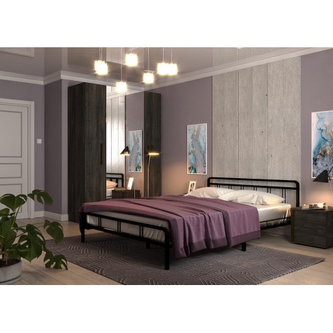 Кровать Аксамит Леон черный-0