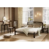 Кровать Муза 4 лайт чёрный/шоколад