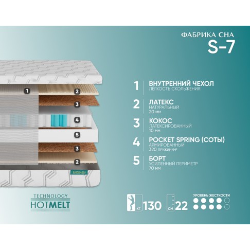 Матрас Фабрика Сна S-7-1