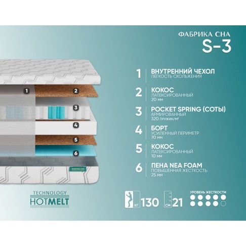 Матрас Фабрика Сна S-3-1